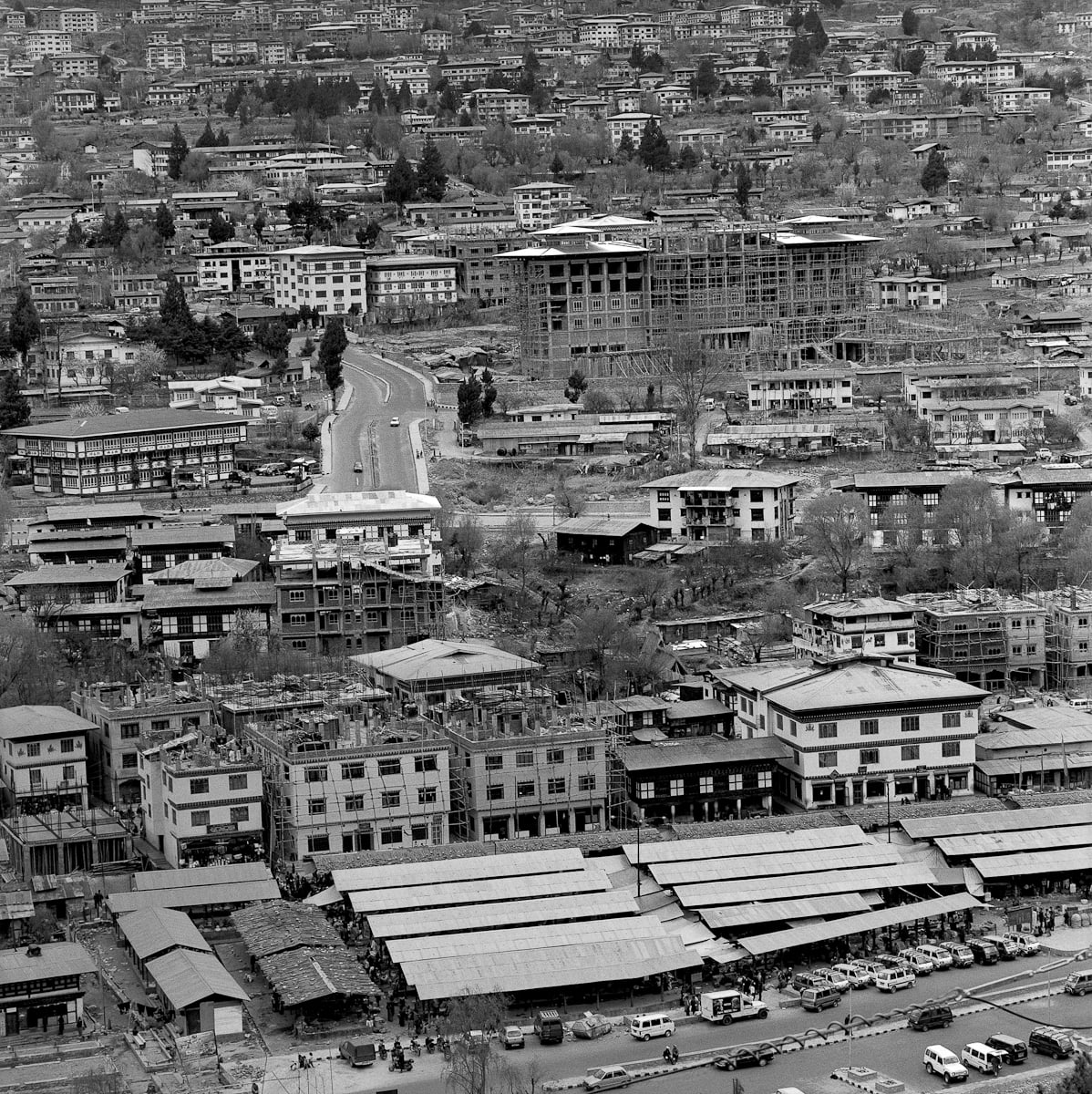 A view of Thimphu. Image by Serena Chopra. Courtesy Tasveer. A view of Thimphu. Image by Serena Chopra. Courtesy Tasveer.