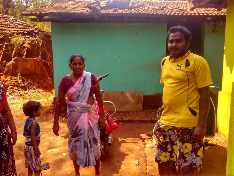 Shobhavati Gawade and her son Surendra Gawade. (Photo credit: Pamela D’Mello). Shobhavati Gawade and her son Surendra Gawade. (Photo credit: Pamela D’Mello).