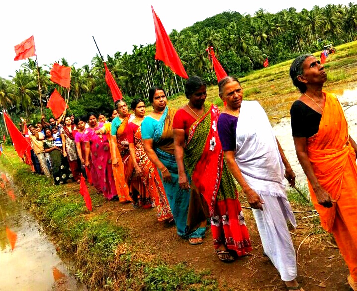 Women of Keezhattoor village take out a protest march. Photo by special arrangement Women of Keezhattoor village take out a protest march. Photo by special arrangement