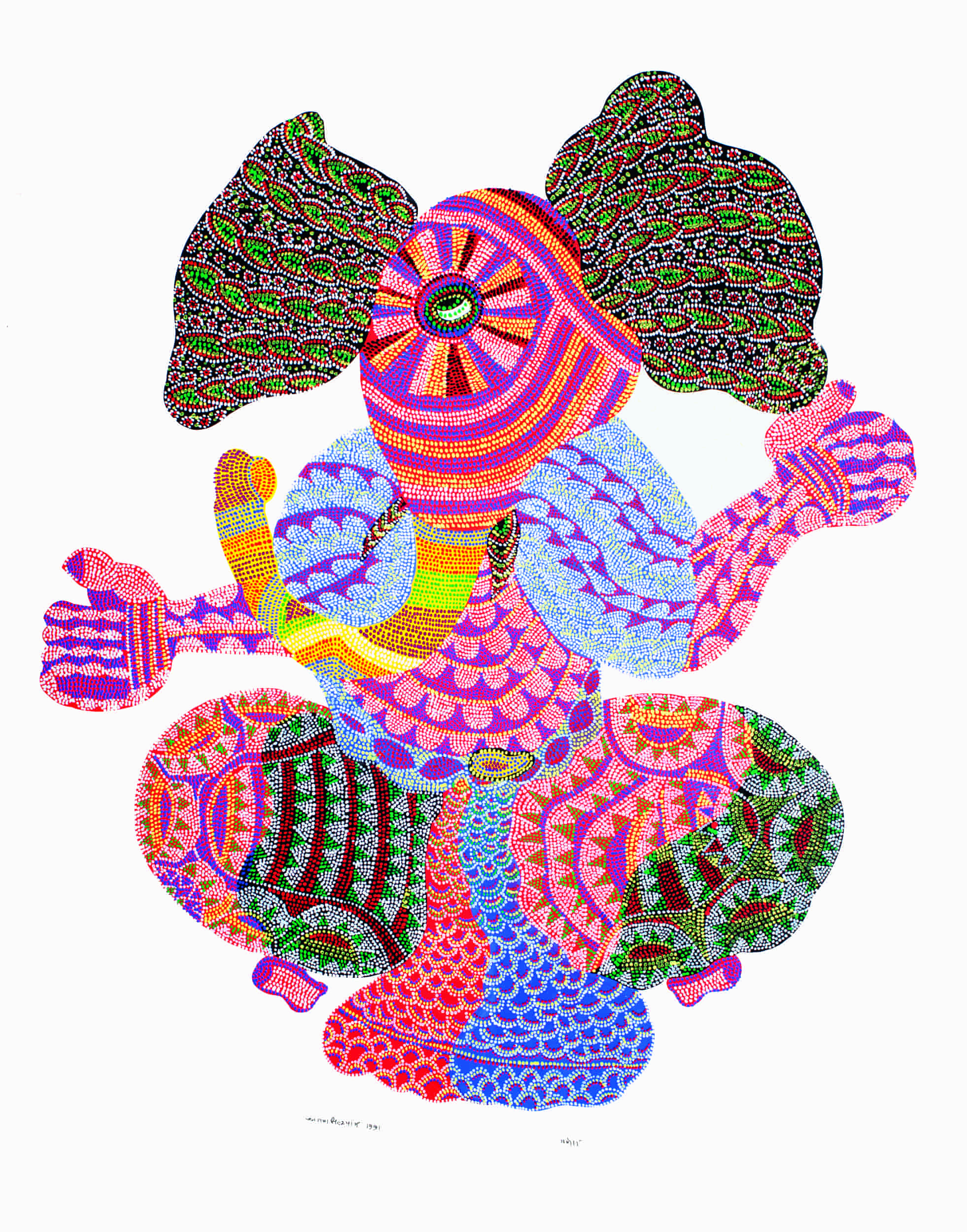 Lord Ganesh (art work by Jangarh Singh Shyam). Lord Ganesh (art work by Jangarh Singh Shyam).