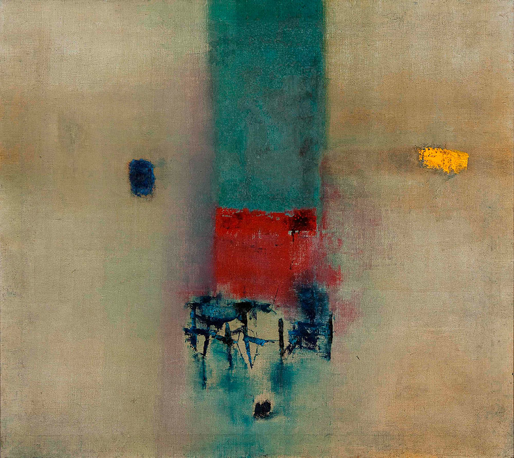 Gaitonde's painting No.6, oil-on-canvas, 44.9x39.9,1964. Courtesy: Collections of Tata Institute of Fundamental Research Gaitonde's painting No.6, oil-on-canvas, 44.9x39.9,1964. Courtesy: Collections of Tata Institute of Fundamental Research
