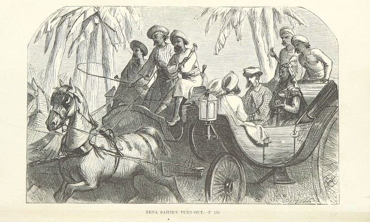 John Lang with Nana Saheb. Illustration from Lang’s book John Lang with Nana Saheb. Illustration from Lang’s book