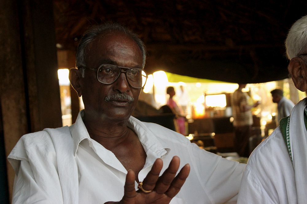 Farmer Babu Rao of Gopadu village in Krishna, Andhra Pradesh, admits the soil in his farms might be becoming infertile due to excessive usage of chemical fertilisers but says he would not trust the recommendations of fertiliser usage in the soil health cards. Photo by Kumar Sambhav Farmer Babu Rao of Gopadu village in Krishna, Andhra Pradesh, admits the soil in his farms might be becoming infertile due to excessive usage of chemical fertilisers but says he would not trust the recommendations of fertiliser usage in the soil health cards. Photo by Kumar Sambhav