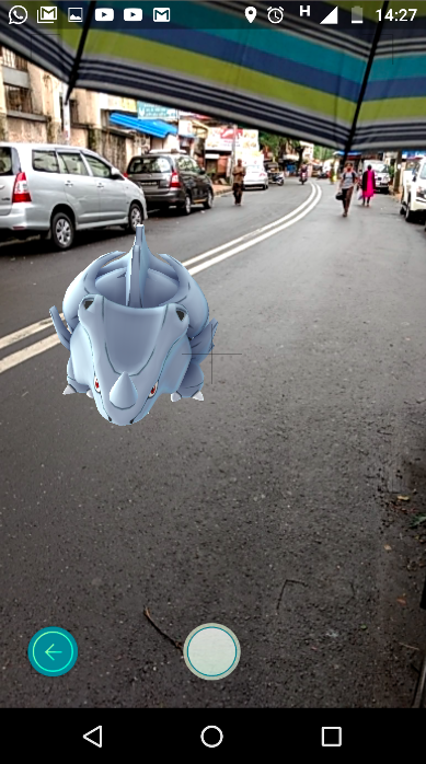 We gave Rhyhorn some shelter from the storm. We gave Rhyhorn some shelter from the storm.