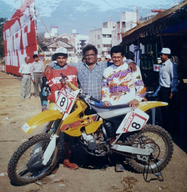 Rustom, Kersi and Zubin with their racing bike, retro-fitted at the family garage. Rustom, Kersi and Zubin with their racing bike, retro-fitted at the family garage.