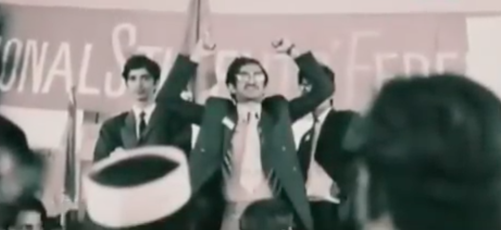 Tarek Fatah as a leftist student politician in Pakistan Tarek Fatah as a leftist student politician in Pakistan