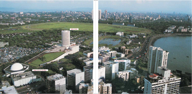 The Shiv Sagar Estate, the Nehru Centre and the Happy Home and School for the Blind in Worli. The Shiv Sagar Estate, the Nehru Centre and the Happy Home and School for the Blind in Worli.