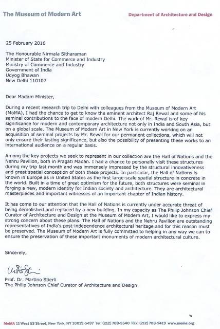 Letter from the Museum of Modern Art. Courtesy: Ram Rahman Letter from the Museum of Modern Art. Courtesy: Ram Rahman