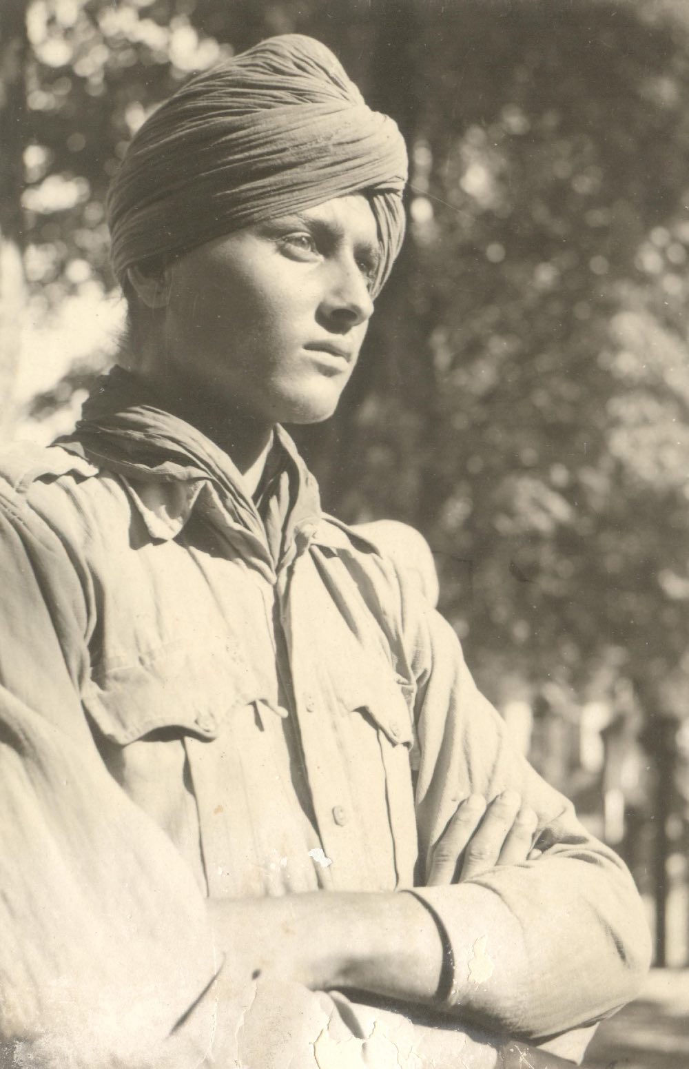 A young German officer of the Azad Hind Fauj, wearing a Sikh pagdi A young German officer of the Azad Hind Fauj, wearing a Sikh pagdi