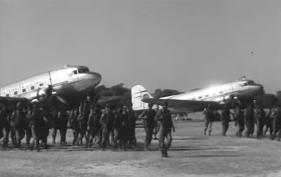 Newsreel believed to be showing Indian soldiers landing in Kashmir. Image source: British Pathé/Youtube. Newsreel believed to be showing Indian soldiers landing in Kashmir. Image source: British Pathé/Youtube.