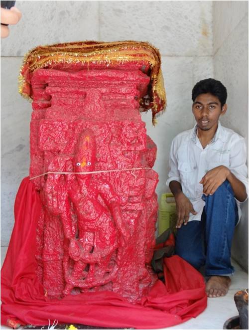 A male deity from the Shilahara period is now being worshipped as Kamala Mata at a small temple in Andheri. Image courtesy: Salsette Project A male deity from the Shilahara period is now being worshipped as Kamala Mata at a small temple in Andheri. Image courtesy: Salsette Project