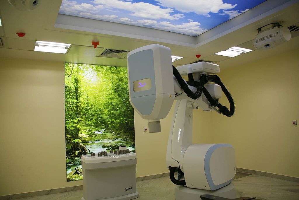 A CyberKnife machine, which is a new technology for radiation therapy for cancer, at a Delhi Hospital. (Image: BLK Cyberkife Hospital/Wikimedia Commons) A CyberKnife machine, which is a new technology for radiation therapy for cancer, at a Delhi Hospital. (Image: BLK Cyberkife Hospital/Wikimedia Commons)