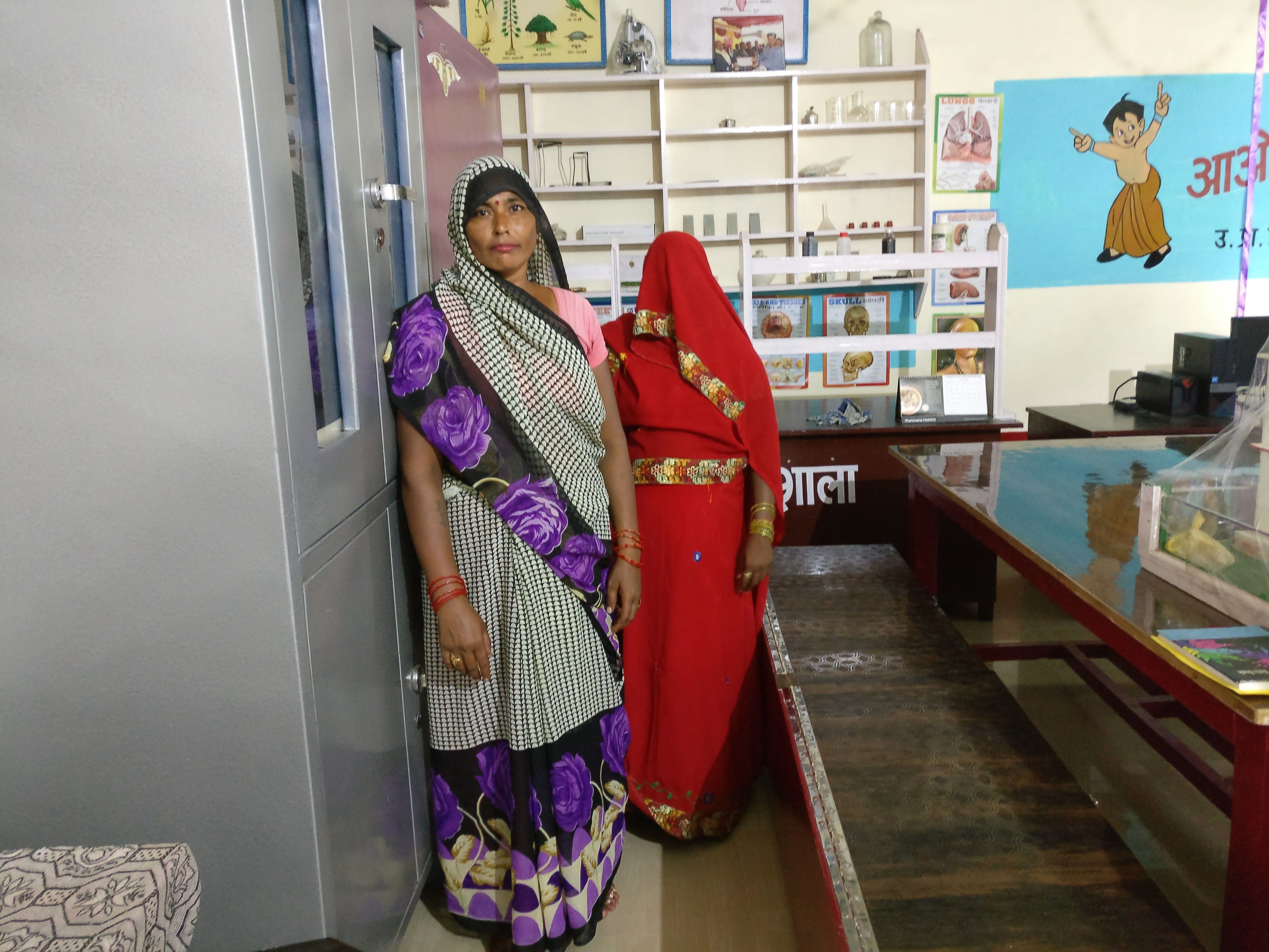 Anita (front) and Premvati are part of the school management committee in Harraipur. Photo credit: Shreya Roy Chowdhury Anita (front) and Premvati are part of the school management committee in Harraipur. Photo credit: Shreya Roy Chowdhury