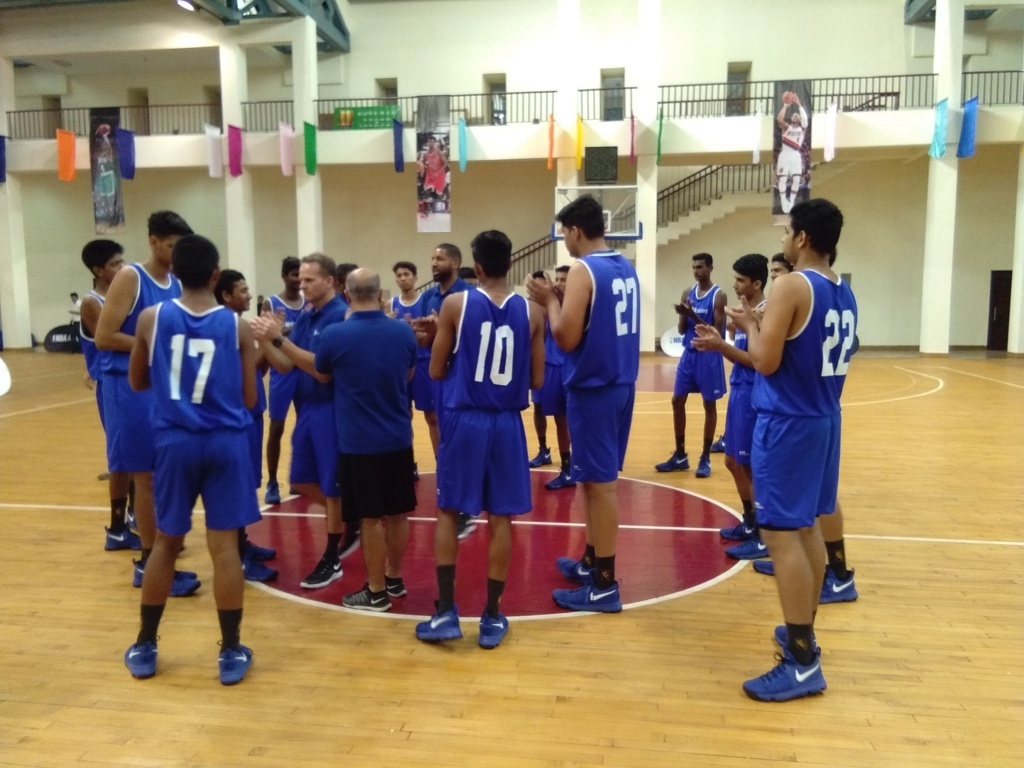The 21 players take to the court at the Academy. (Image credit: Arka Bhattacharya) The 21 players take to the court at the Academy. (Image credit: Arka Bhattacharya)