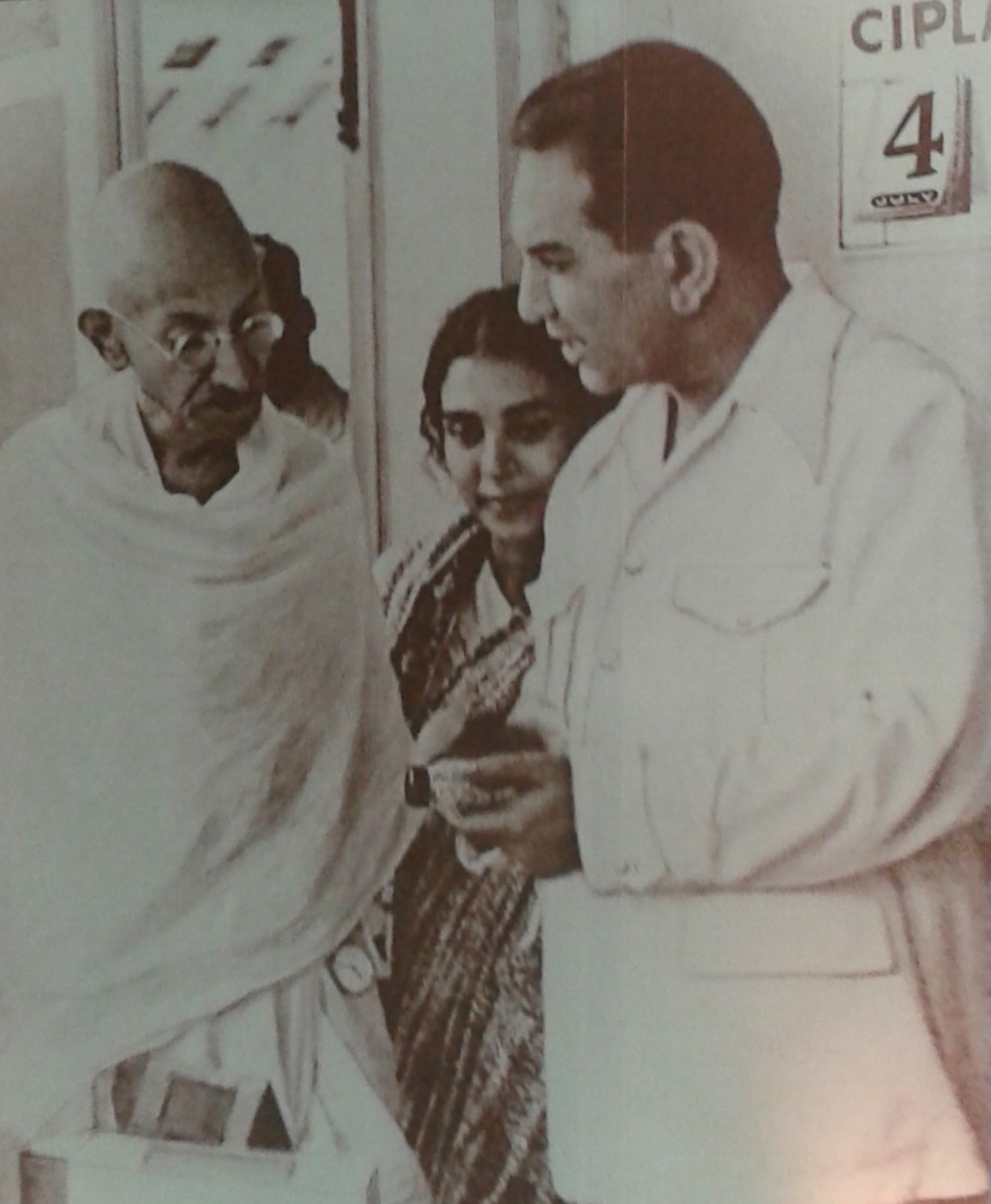Mahatma Gandhi with Cipla founder KA Hamied during his visit to Cipla in July 1939. Mahatma Gandhi with Cipla founder KA Hamied during his visit to Cipla in July 1939.