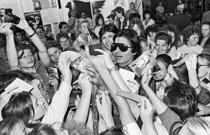 Amitabh Bachchan at the Moscow International Film Festival in 1991. Courtesy Yoda Press. Amitabh Bachchan at the Moscow International Film Festival in 1991. Courtesy Yoda Press.