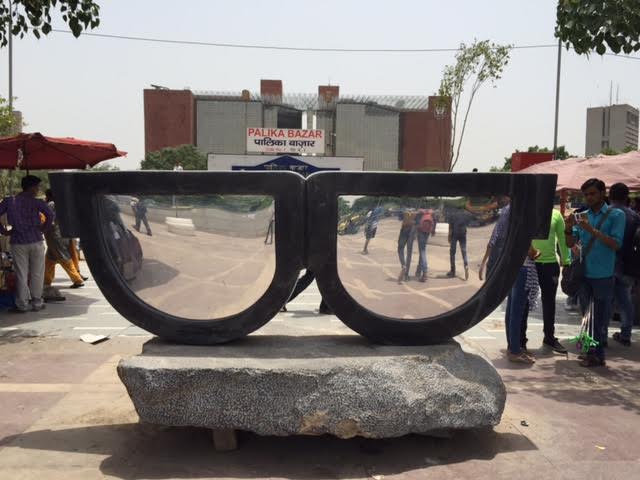 The Mirror, by Bhupat Dudi at Palika Bazaar, Connaught Place. Credit: Zinnia Ray Chaudhuri The Mirror, by Bhupat Dudi at Palika Bazaar, Connaught Place. Credit: Zinnia Ray Chaudhuri