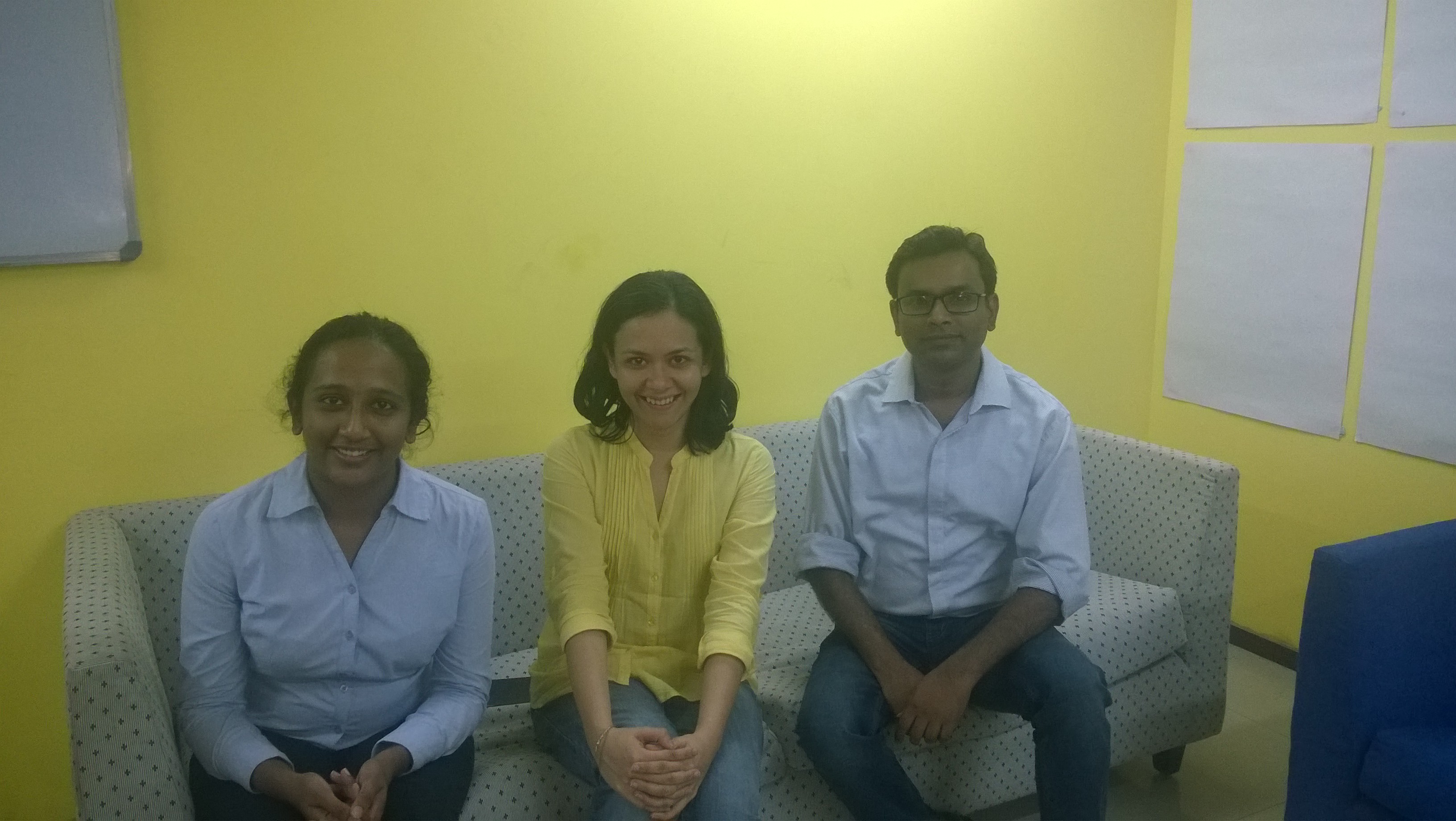 Three of Nyaaya's five core team members: Nidhisha Philip, Srijoni Sen and Kunal Rachhoya. Photo courtesy Nyaaya.in Three of Nyaaya's five core team members: Nidhisha Philip, Srijoni Sen and Kunal Rachhoya. Photo courtesy Nyaaya.in