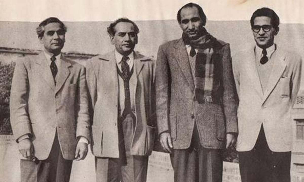 Faiz Ahmed Faiz (second from left) and other progressive writers. Faiz Ahmed Faiz (second from left) and other progressive writers.