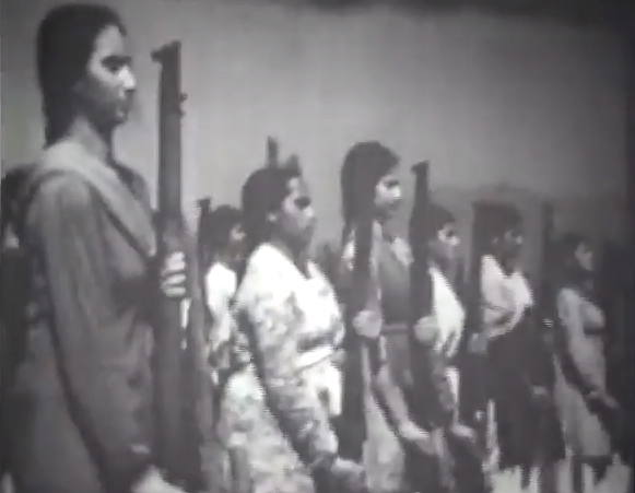 The women's militia. Credit: Youtube/Indian Diplomacy The women's militia. Credit: Youtube/Indian Diplomacy