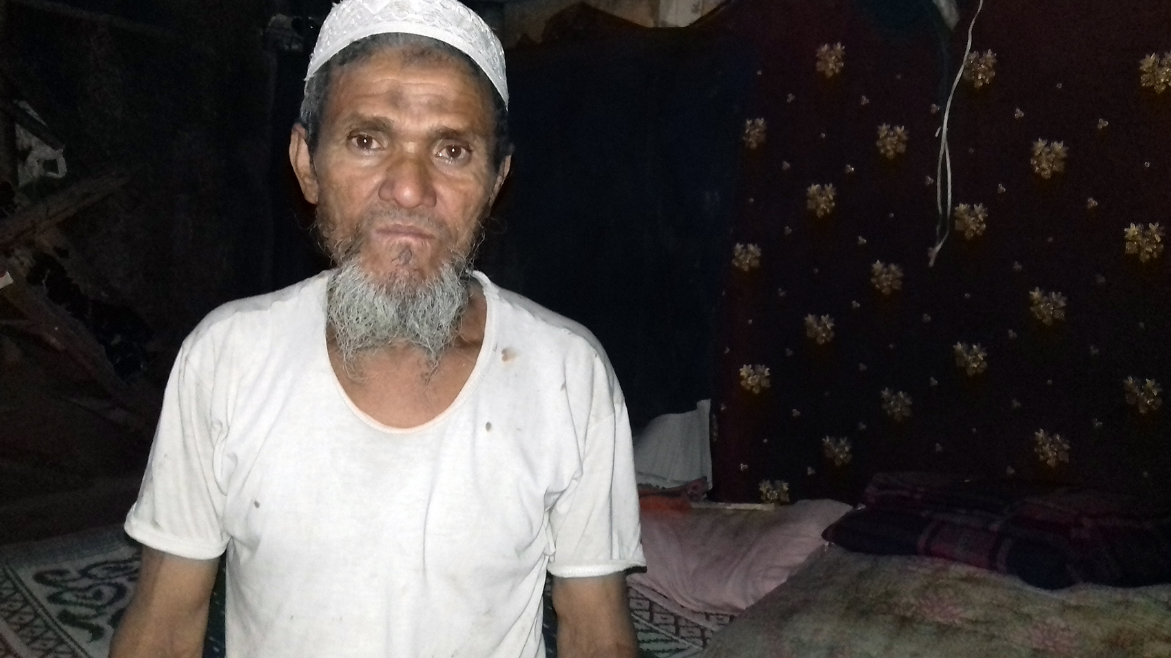 Nizamuddin at his house at the Rohingya camp in Delhi. (Credit: Abhishek Dey) Nizamuddin at his house at the Rohingya camp in Delhi. (Credit: Abhishek Dey)