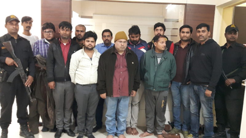 Members of the telephone exchange racket busted by the anti-terrorism squad of the Uttar Pradesh Police in January. The racket was suspected to have links with Pakistan's Inter-Services Intelligence. (Photo credit: UP Police). Members of the telephone exchange racket busted by the anti-terrorism squad of the Uttar Pradesh Police in January. The racket was suspected to have links with Pakistan's Inter-Services Intelligence. (Photo credit: UP Police).