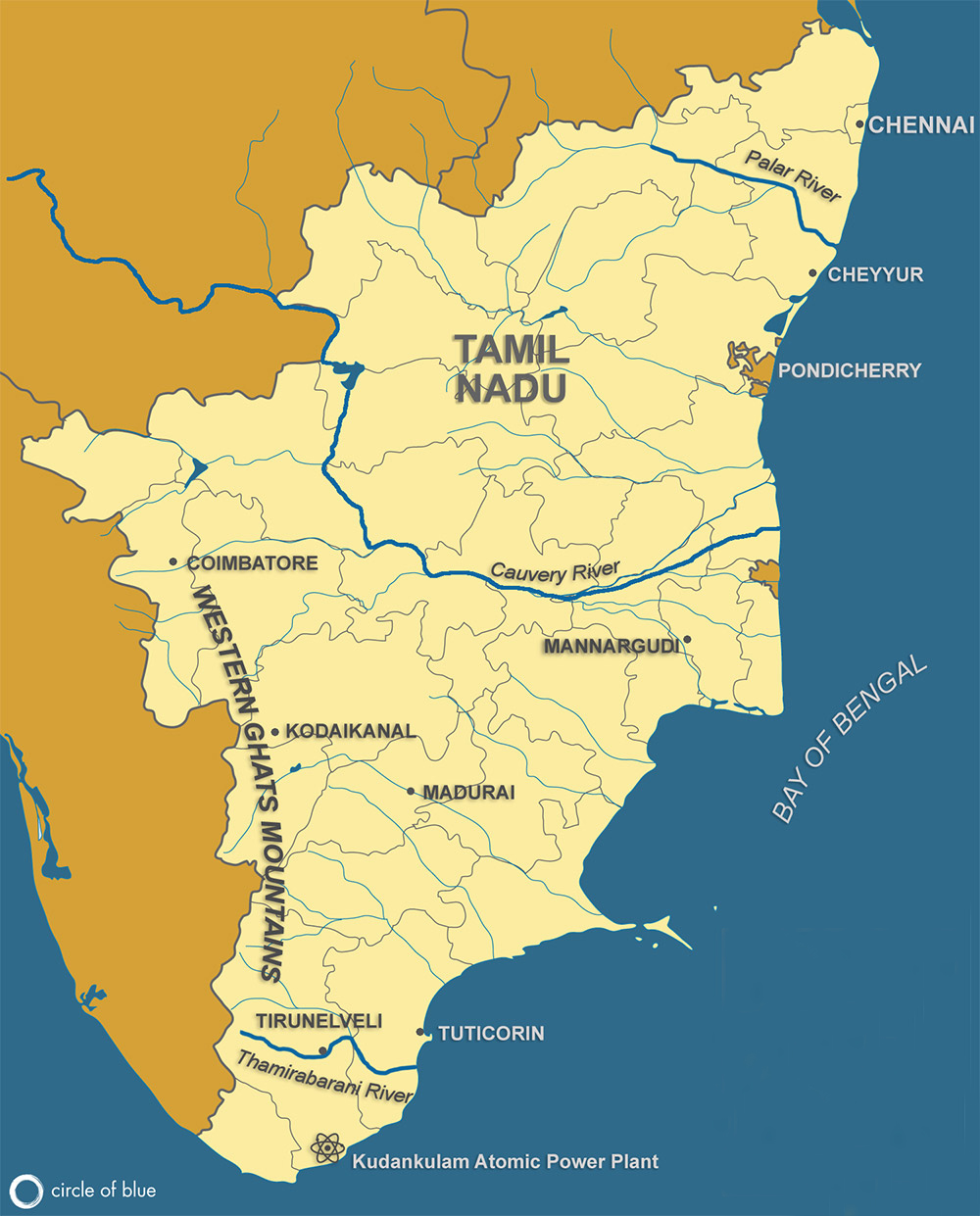 Tamil Nadu map. Tamil Nadu map.
