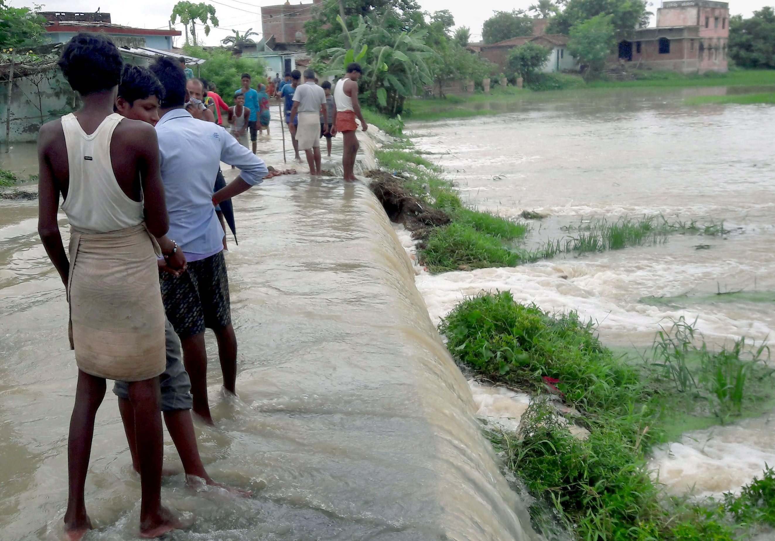 An inundated East Champaran district in Bihar (Credit: PTI) An inundated East Champaran district in Bihar (Credit: PTI)