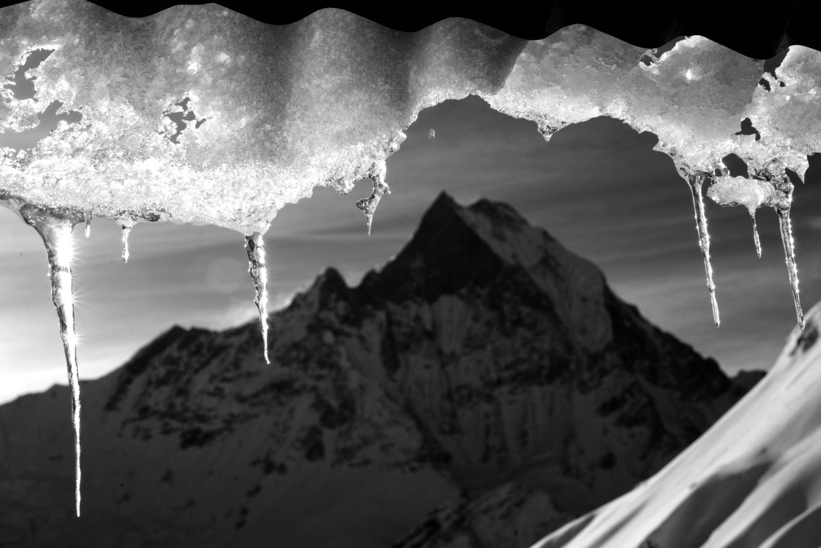Machhapuchare seen from the lodges of Annapurna Base Camp Machhapuchare seen from the lodges of Annapurna Base Camp