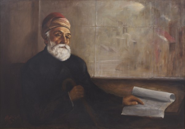 Portrait of JN Tata (Oil on canvas, dated August 12, 1980). Portrait of JN Tata (Oil on canvas, dated August 12, 1980).