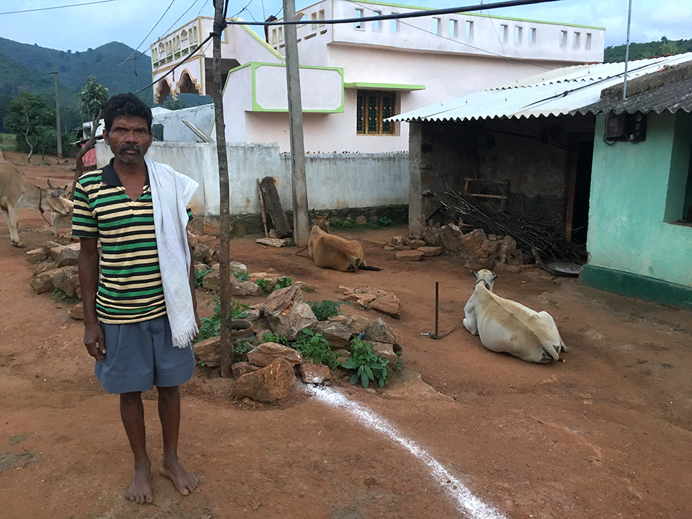 Janni Gundu, one of eight people in Kodupunjuvalasa village in Visakhapatnam district who got skin anthrax infections this year. (Photo: Menaka Rao) Janni Gundu, one of eight people in Kodupunjuvalasa village in Visakhapatnam district who got skin anthrax infections this year. (Photo: Menaka Rao)