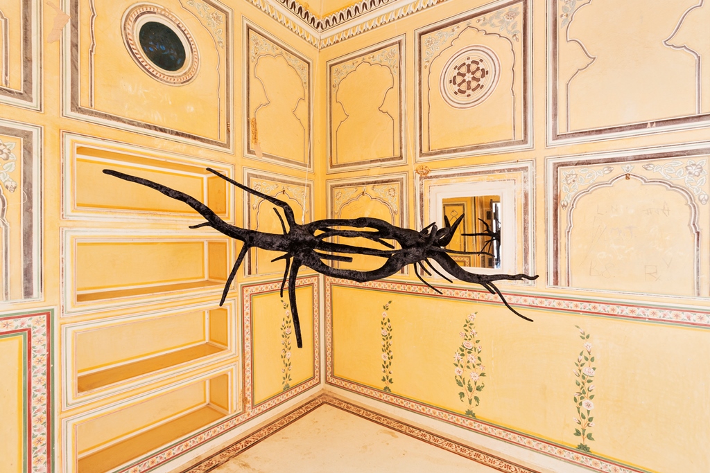 Anita Dube, Void, Coitus, 2008, Wood, velvet, steel. Credit: Dhruv Malhotra. Courtesy: Saat Saath Arts Anita Dube, Void, Coitus, 2008, Wood, velvet, steel. Credit: Dhruv Malhotra. Courtesy: Saat Saath Arts