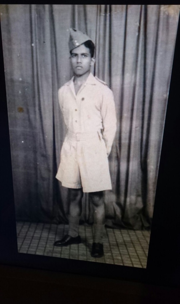 I Ponnampalam as an INA member in 1943-'44. I Ponnampalam as an INA member in 1943-'44.