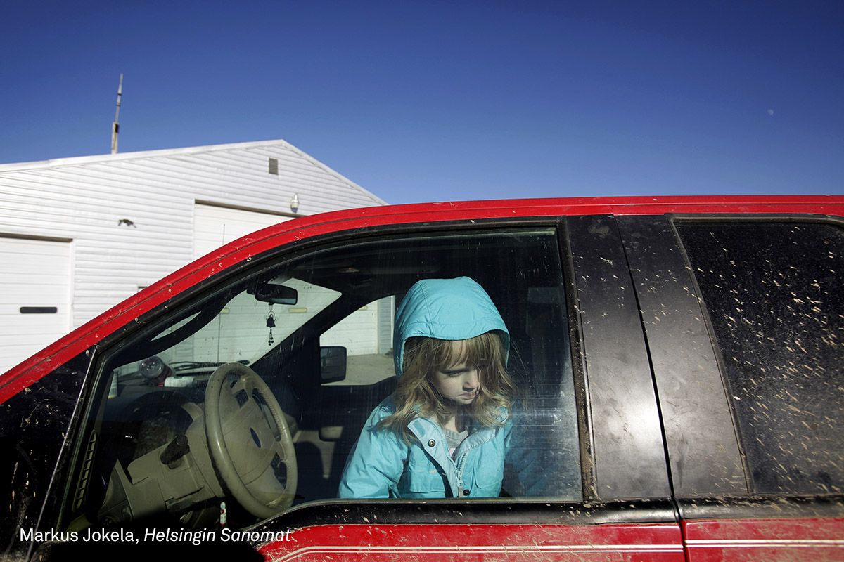 Long-Term Projects, third prize | Table Rock, Nebraska: Peyton Schaardt, four months after her mother’s death, October 2013. (Markus Jokela for Helsingin Sanomat) Long-Term Projects, third prize | Table Rock, Nebraska: Peyton Schaardt, four months after her mother’s death, October 2013. (Markus Jokela for Helsingin Sanomat)