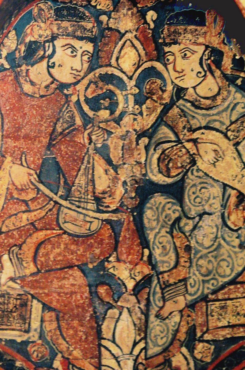 A painting of Muslim Arab Musicians at the Court of Roger II Sicil. Image credit: 12th century painting/Reproduction in Antinino Buttitta A painting of Muslim Arab Musicians at the Court of Roger II Sicil. Image credit: 12th century painting/Reproduction in Antinino Buttitta