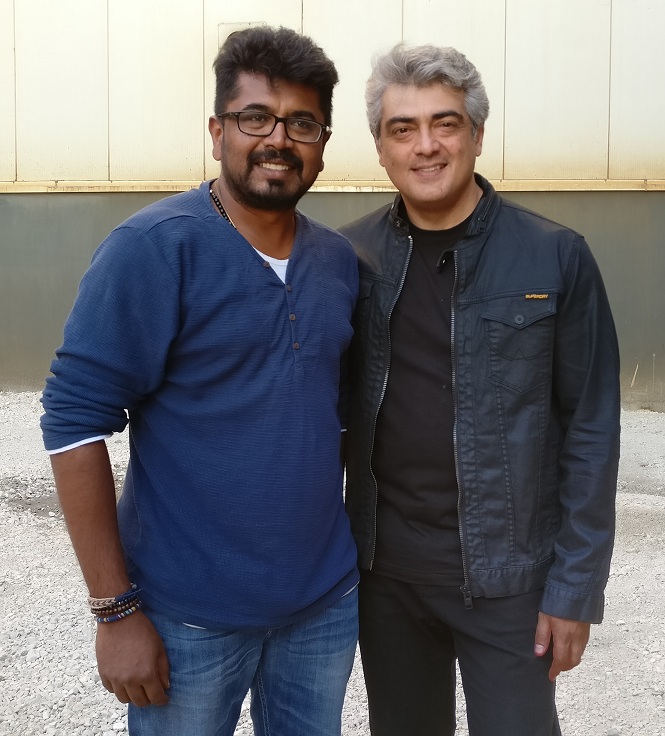 Vetri Palanisamy with Ajith. Vetri Palanisamy with Ajith.