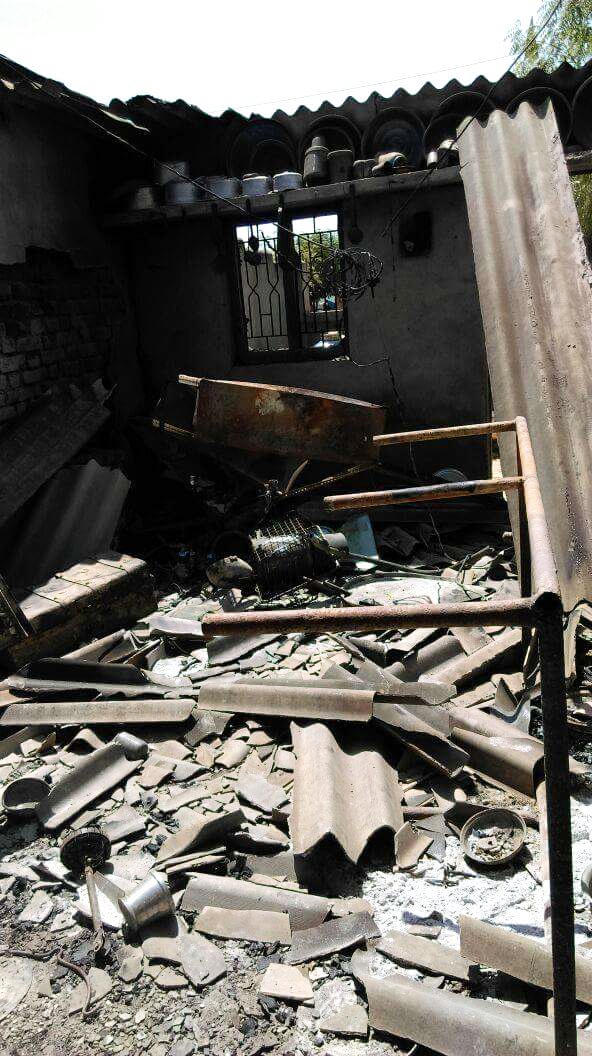 One of the houses that was ransacked and burnt down. Photo credit: Damayantee Dhar One of the houses that was ransacked and burnt down. Photo credit: Damayantee Dhar