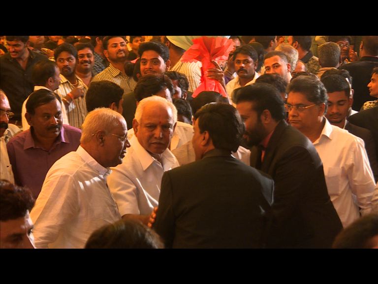 Karnataka BJP chief BS Yeddyurappa at the wedding. Karnataka BJP chief BS Yeddyurappa at the wedding.