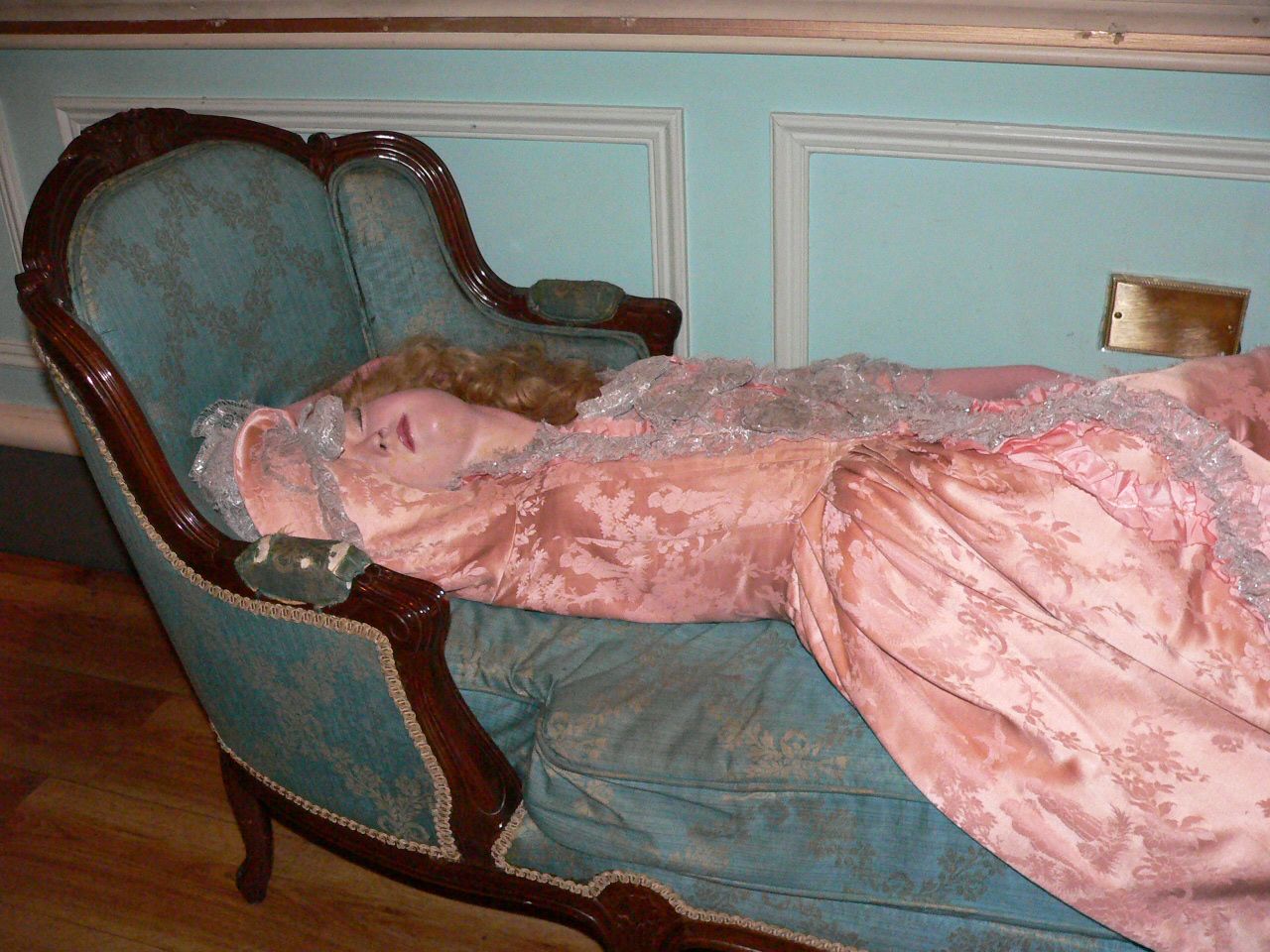 'The Sleeping Beauty' is the oldest existing figure on display. It was modelled after Madame du Barry, the last mistress of King Louis XV. Credit: Wikimedia Commons 'The Sleeping Beauty' is the oldest existing figure on display. It was modelled after Madame du Barry, the last mistress of King Louis XV. Credit: Wikimedia Commons