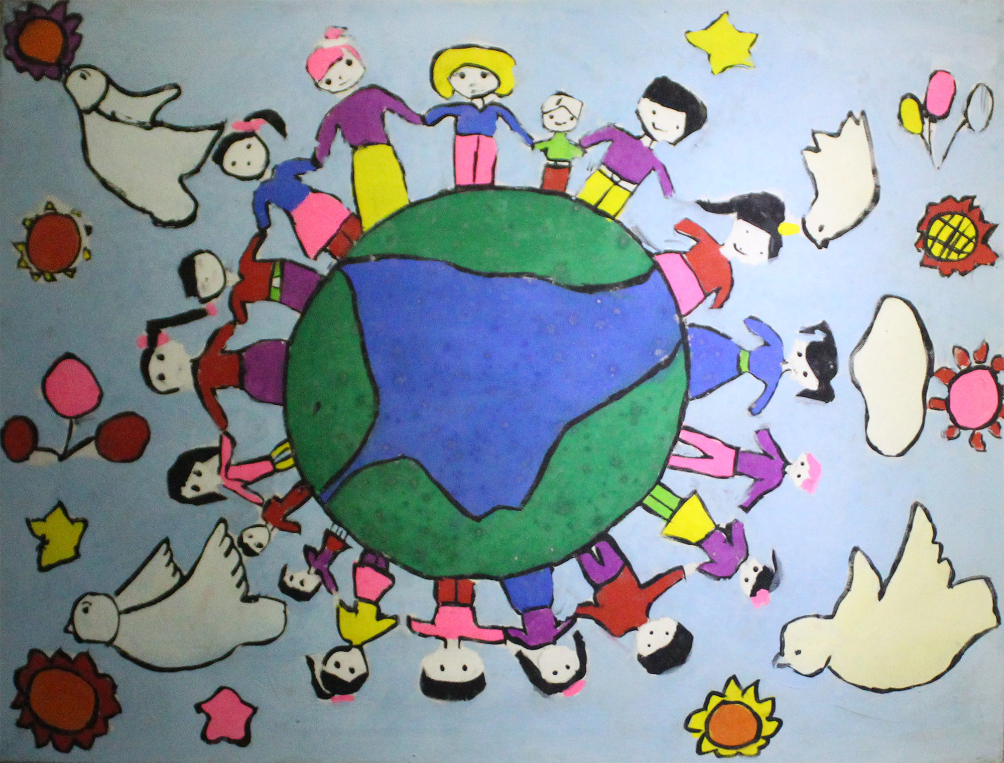 A painting by a child who was born with congenital deformities due to Agent Orange. (Image: War Remnants Museum) A painting by a child who was born with congenital deformities due to Agent Orange. (Image: War Remnants Museum)