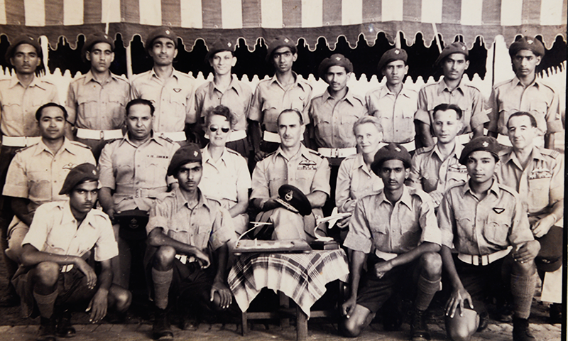 Air Commodore Wladyslaw Turowicz (Second from right), Mrs Zofia Turowicz (Third from left) with other officers and cadets (1954, Chaklala). Air Commodore Wladyslaw Turowicz (Second from right), Mrs Zofia Turowicz (Third from left) with other officers and cadets (1954, Chaklala).