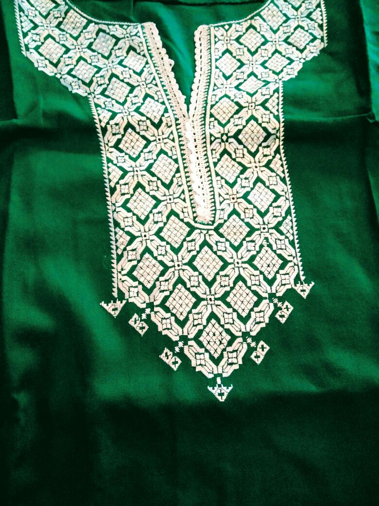 Bridal tunic with Khamak embroidery. Photo credit: Nayantara Raja Bridal tunic with Khamak embroidery. Photo credit: Nayantara Raja