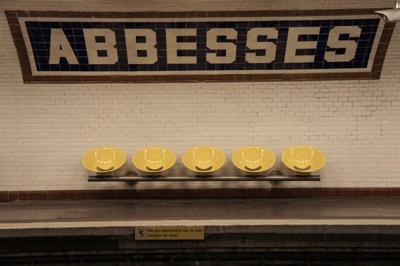 Seats for scale. The name of the station is clearly visible from anywhere inside the train. Seats for scale. The name of the station is clearly visible from anywhere inside the train.