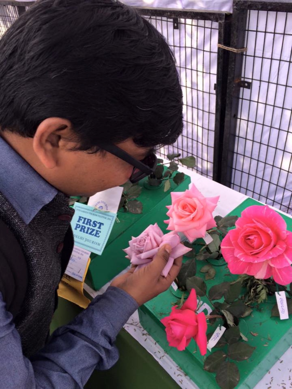 Above and below: A visually-impaired person touches flowers during a trip to Delhi’s Garden Tourism Festival in February. (Photo courtesy: Planet Abled) Above and below: A visually-impaired person touches flowers during a trip to Delhi’s Garden Tourism Festival in February. (Photo courtesy: Planet Abled)