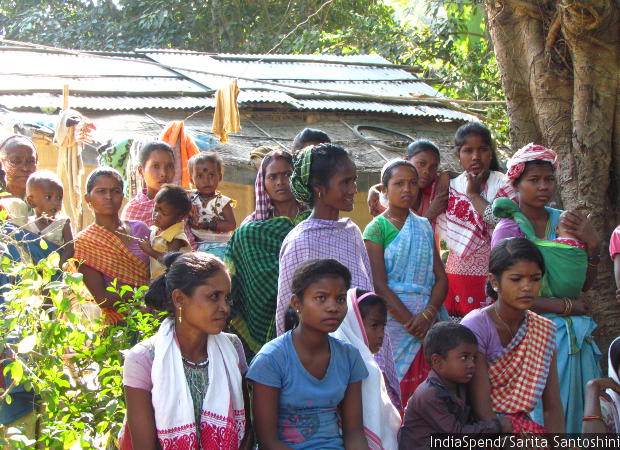 Women attentively listen to Geeti (not in the photograph), a paralegal coordinator of the EndMMNow project, speak about the measures and rights that could save the lives of pregnant women during a community meeting. Women attentively listen to Geeti (not in the photograph), a paralegal coordinator of the EndMMNow project, speak about the measures and rights that could save the lives of pregnant women during a community meeting.