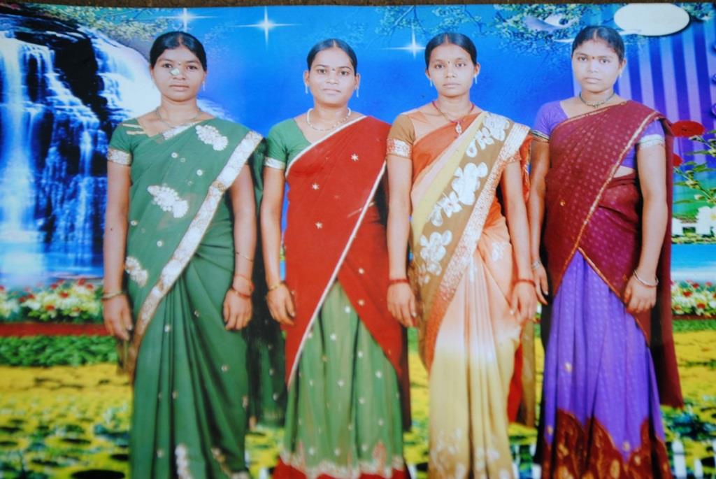 Hidme, second from left, with her friends. Hidme, second from left, with her friends.