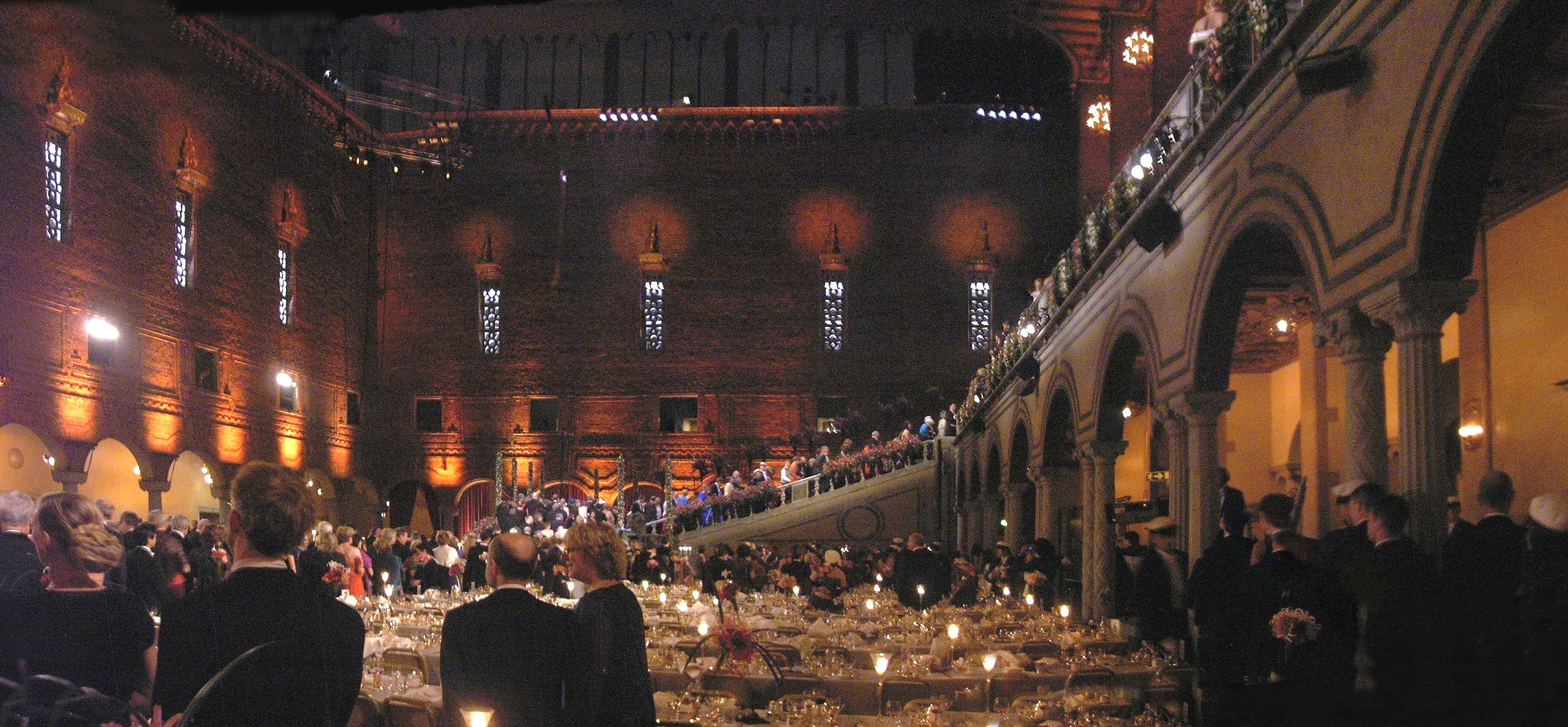 Panoramic shot of the Nobel Prize Banquet. Image Credit: Wikimiedia Commons Panoramic shot of the Nobel Prize Banquet. Image Credit: Wikimiedia Commons