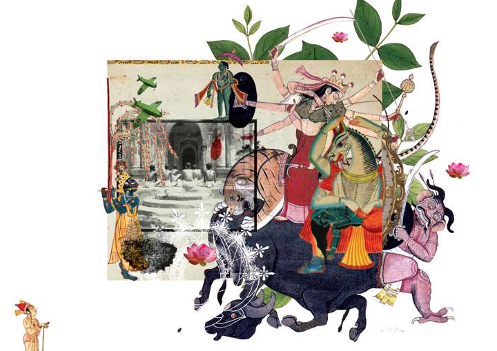 Untitled, by artist Sunandini Banerjee. A digital collage printed on archival paper. Untitled, by artist Sunandini Banerjee. A digital collage printed on archival paper.