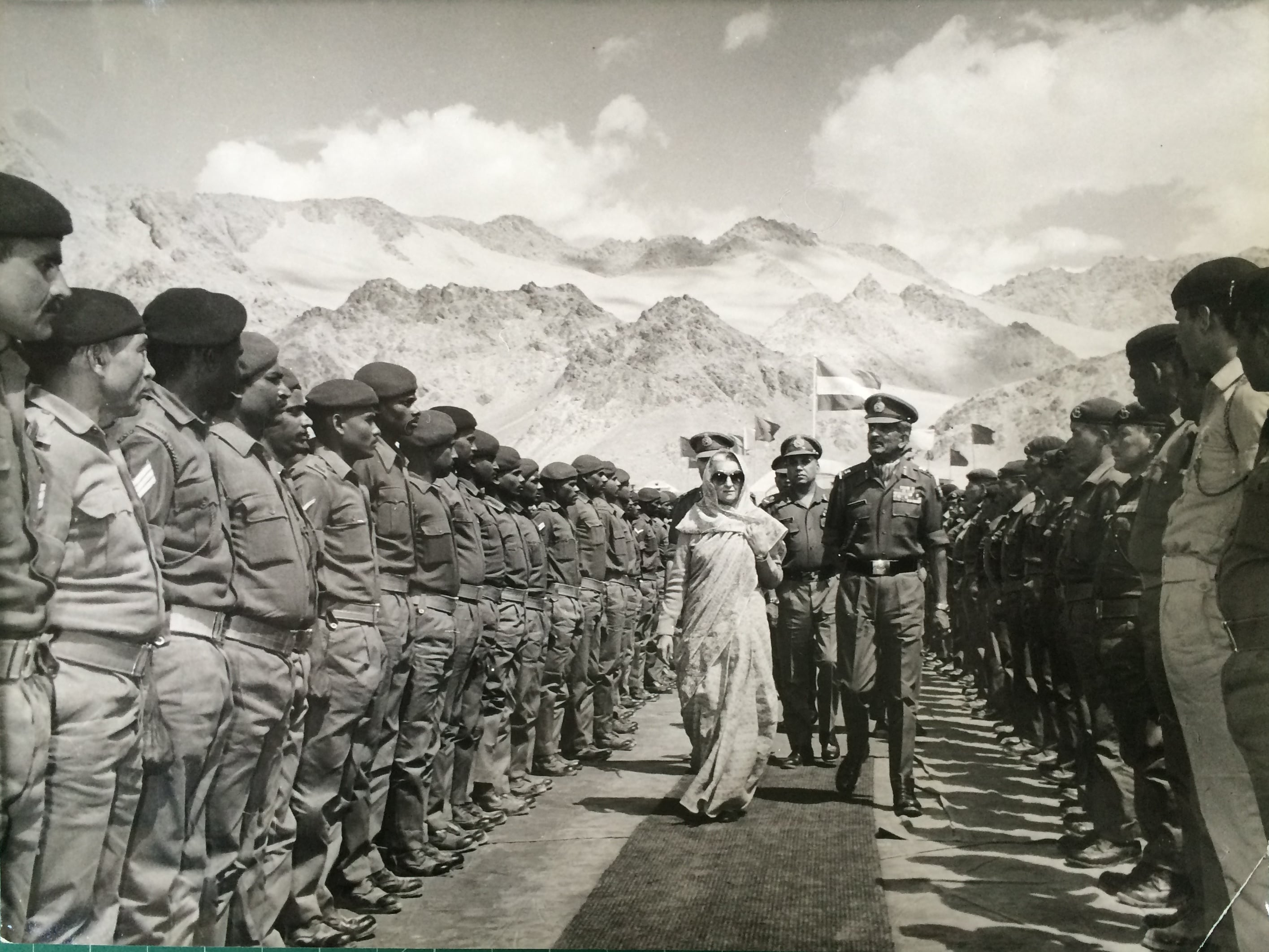 Indira Gandhi visits the army camp at Leh (June 22, 1980). Courtesy: Indira Gandhi Memorial Trust Indira Gandhi visits the army camp at Leh (June 22, 1980). Courtesy: Indira Gandhi Memorial Trust