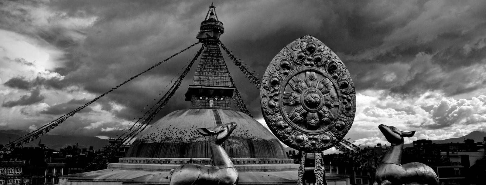 The chorten at Bodhnath, Kathmandu valley The chorten at Bodhnath, Kathmandu valley